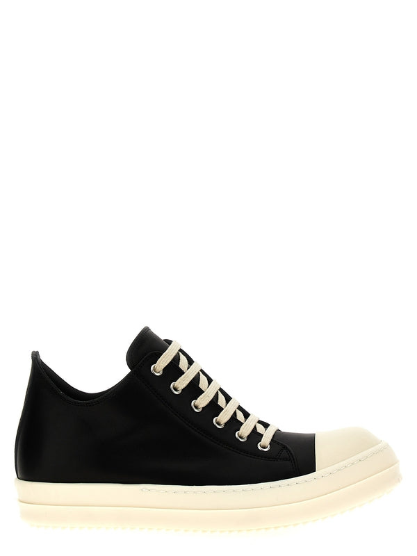 Rick Owens Black Low Top Sneakers