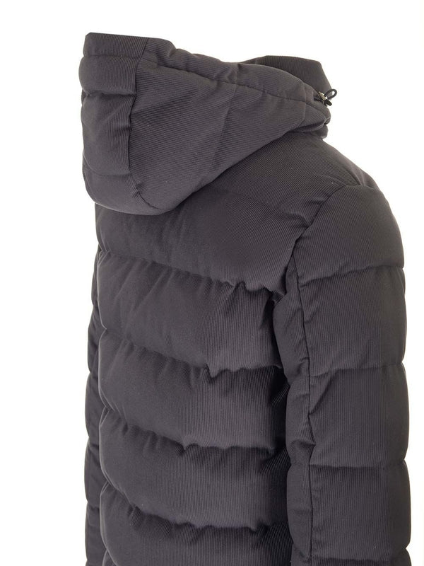 Blue Corduroy Down Padded Jacket