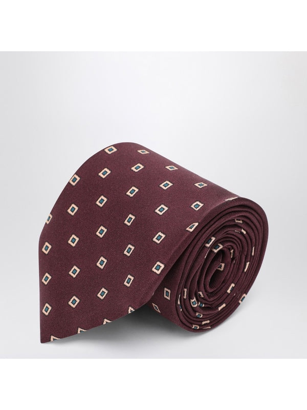 Saint Laurent Burgundy Neck Ties