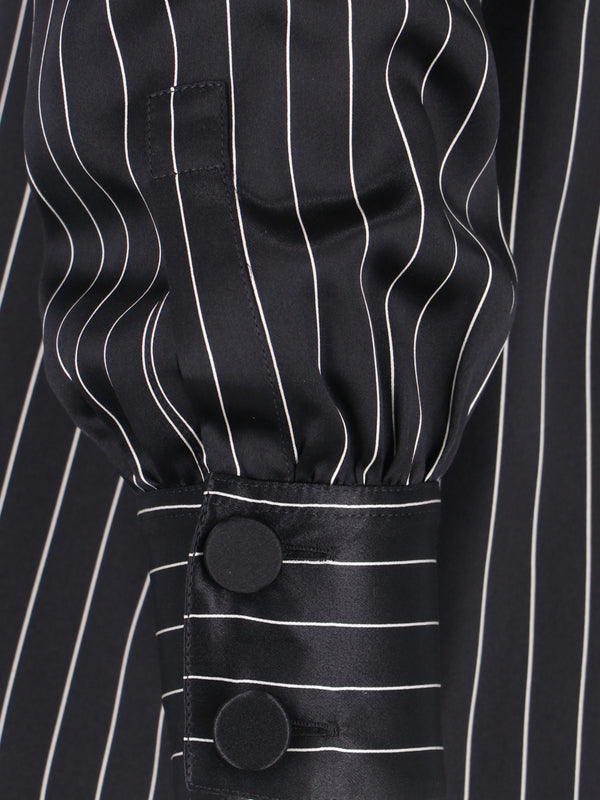 Stripe Silk Pajama Shirt