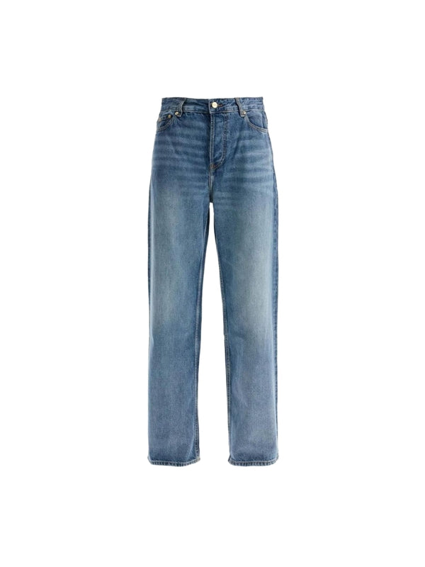 Washed Cotton Denim Pants