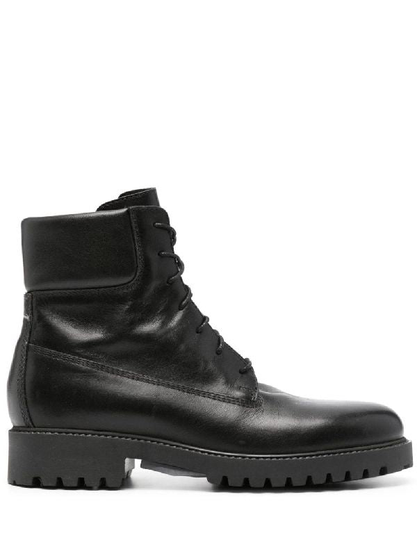 Husky Calfskin Lace-Up Boots