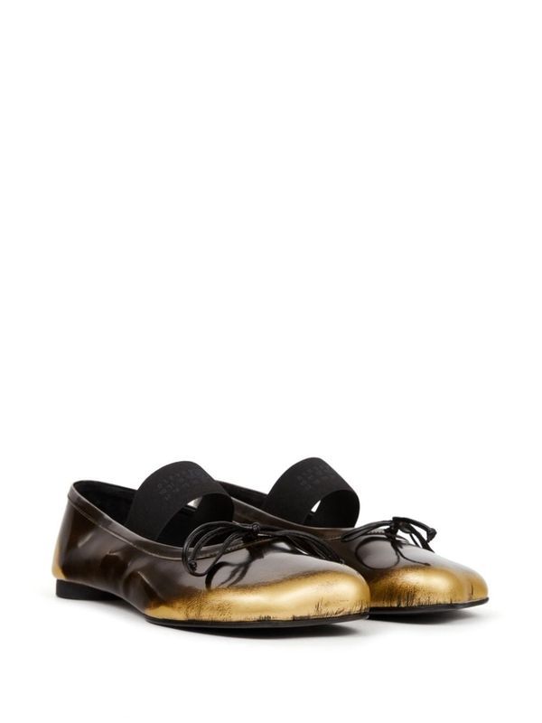 Atomic Leather Ballerina Flat Shoes