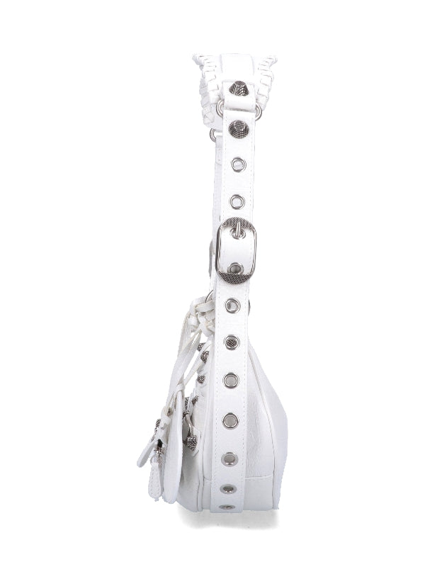 White Lambskin Le Cagole Bag XS