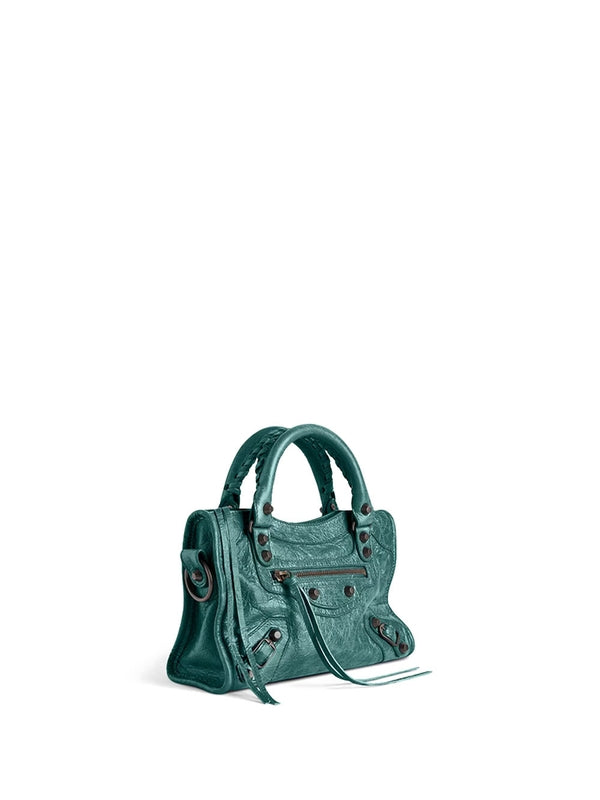 Balenciaga City Mini Green Tote Bags
