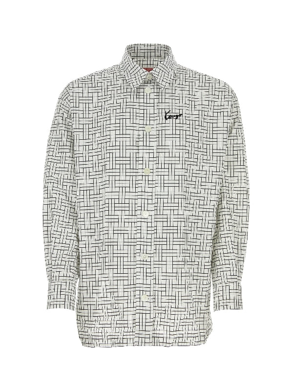 Logo Embroidery Cotton Shirt