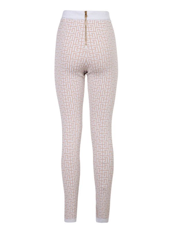 Monogram Lurex Knit Leggings