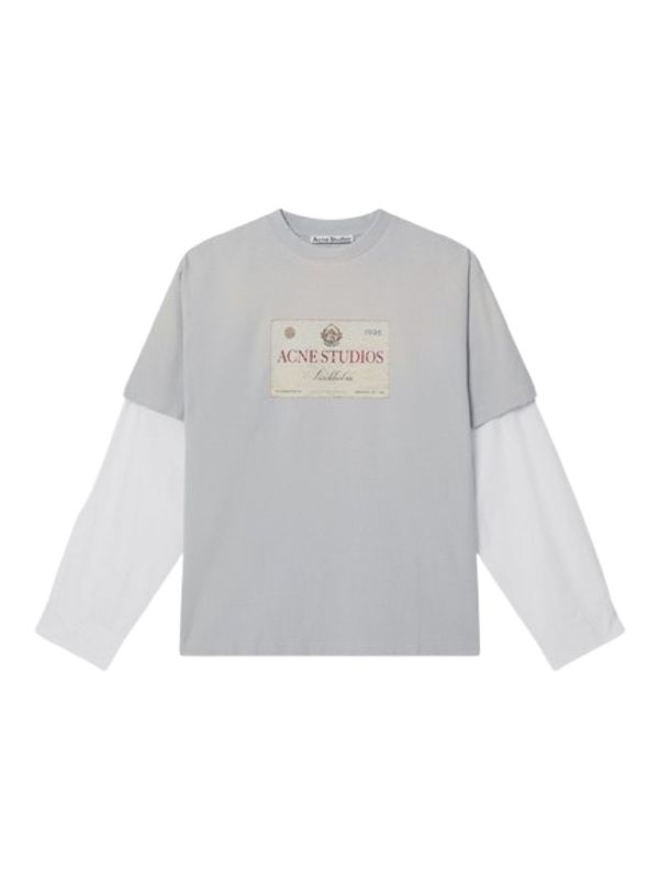 Logo Printed Layered Long-Sleeve Top