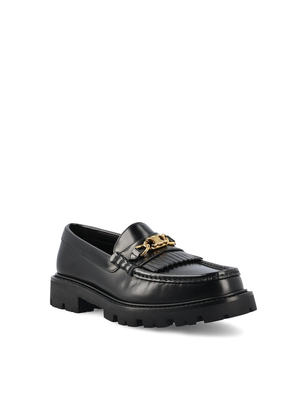 Triomphe Chain Leather Loafers