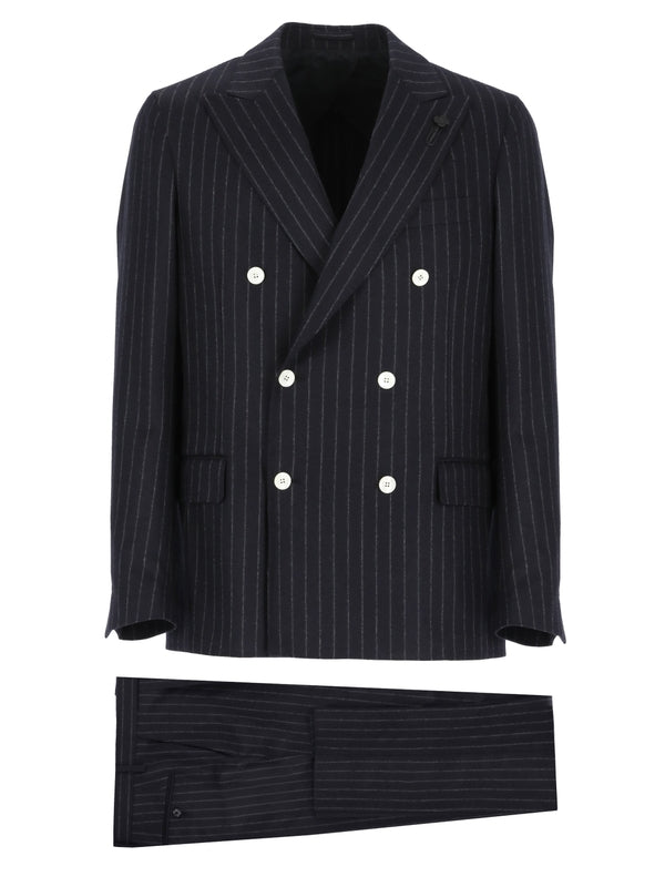 Pinstripe Wool Cashmere Setup Suit