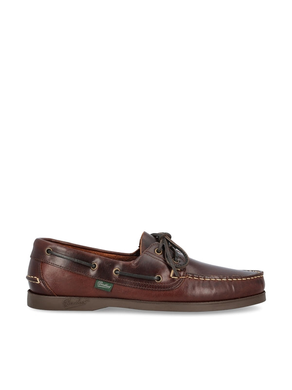 Logo Label Leather Boat Shoes