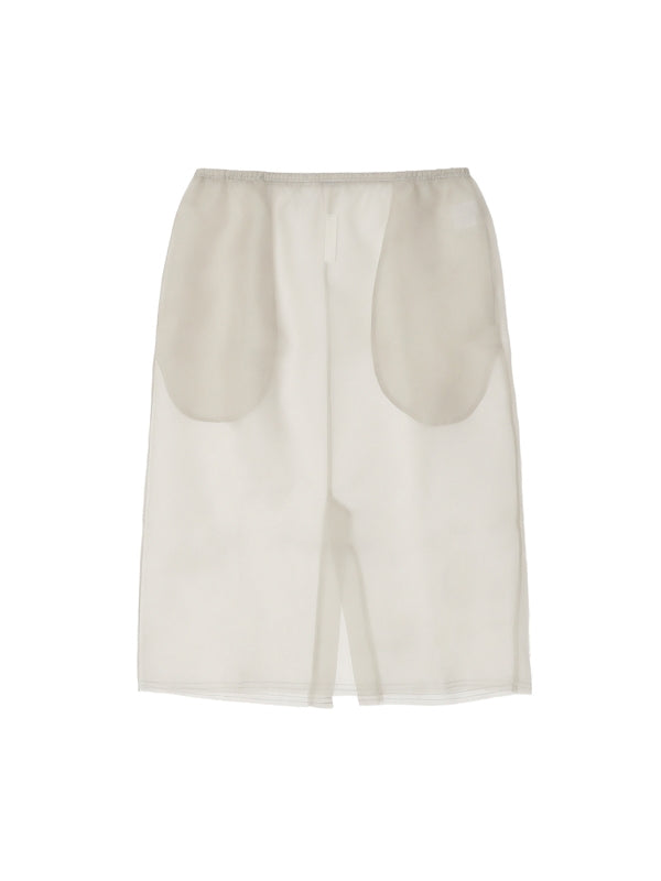 Creased Silk Slip Skirt