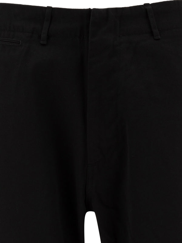 Straight Cotton Blend Pants