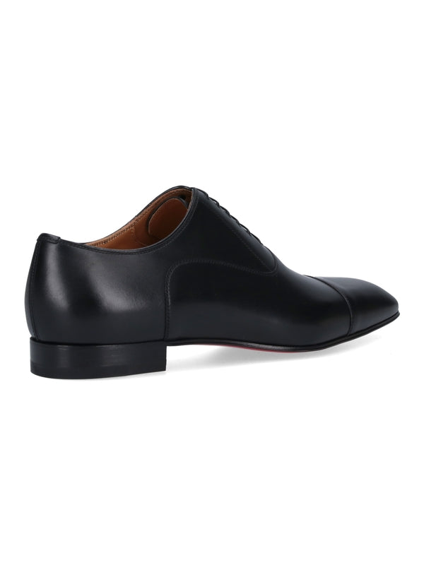 Black Leather Lace-Up Shoes - Jente