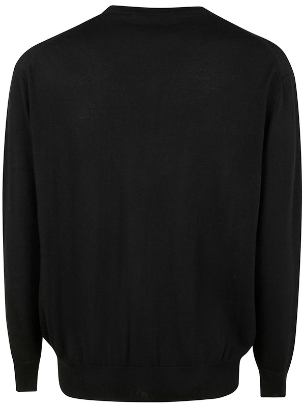 V-Neck Cotton Blend Cardigan