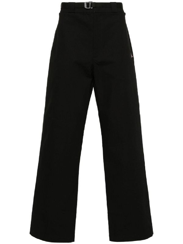 Cotton Blend Belted Pants