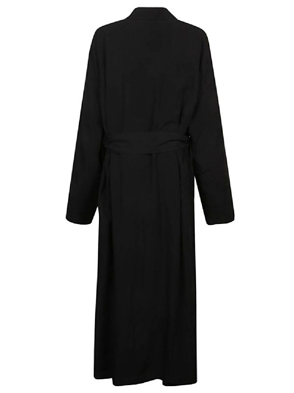 Black Belted Lyocell Coat