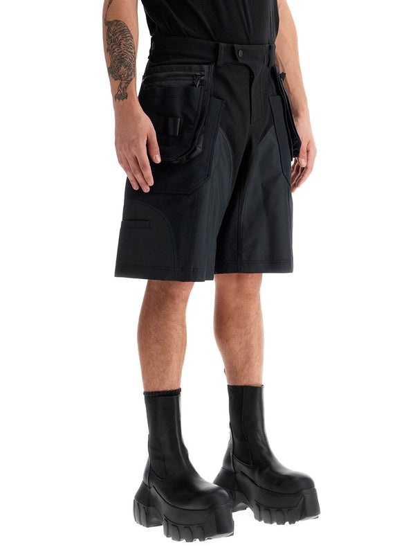 Tech Fabric Cargo Bermuda Shorts