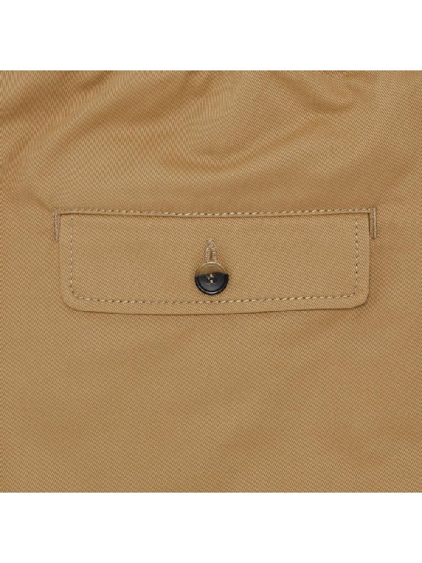 Beige Cotton Cargo Pants