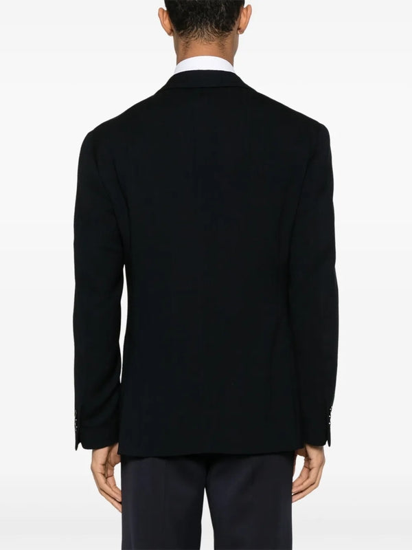 Single-Breasted Wool Blend Jacket