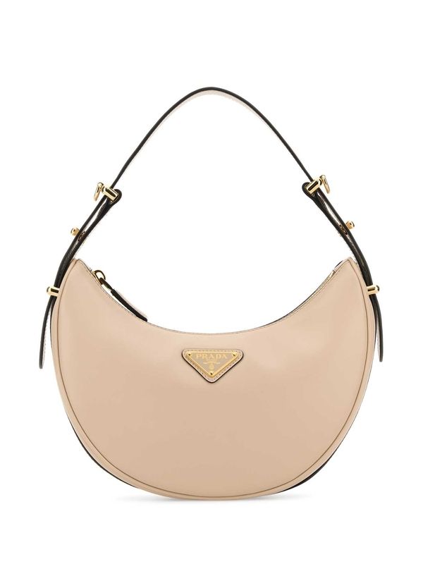 Arque Triangle Logo Leather Shoulder Bag