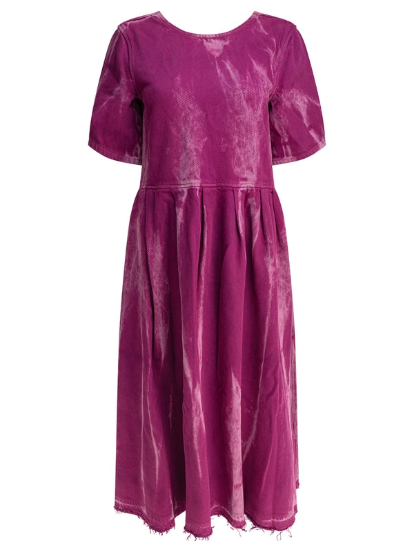 Back Strap Cotton Pleats Dress