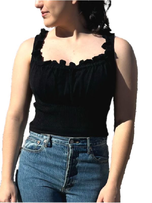 AIKEN Ruffle Tie-Neck Knit