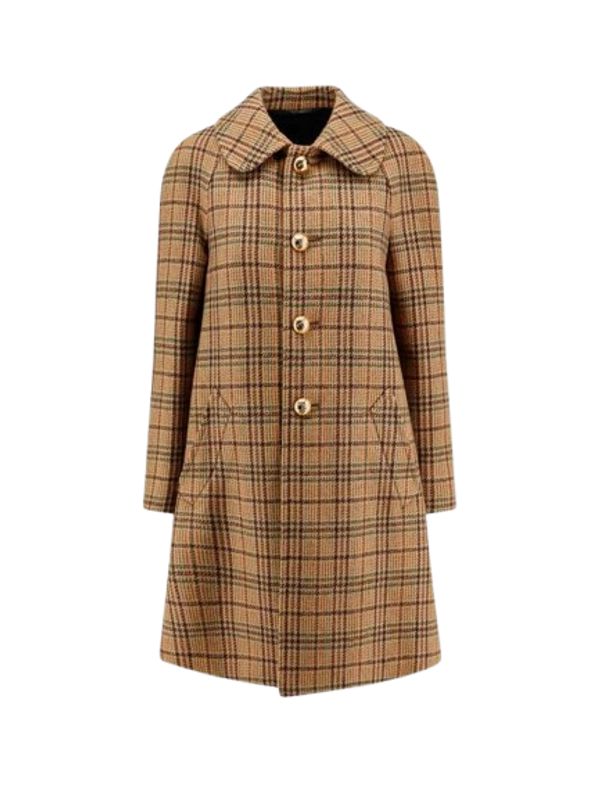 Victoire Check Wool Coat