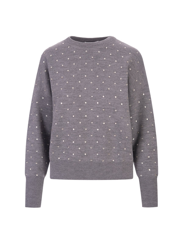 Crystal Embellished Wool Knit