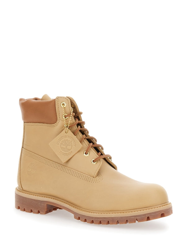 Timberland Beige Lace-Up Boots