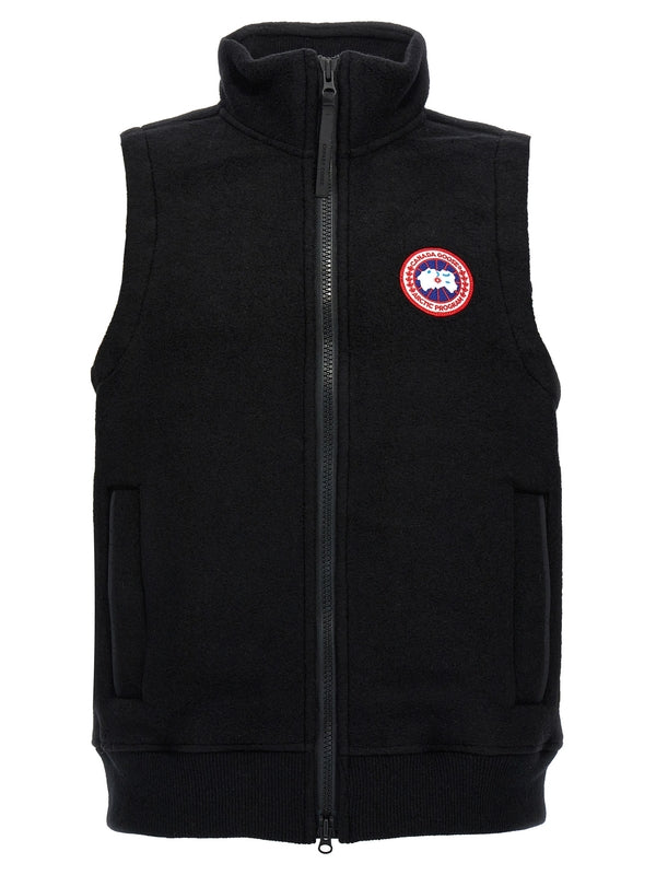 Logo Patch High Neck Vest