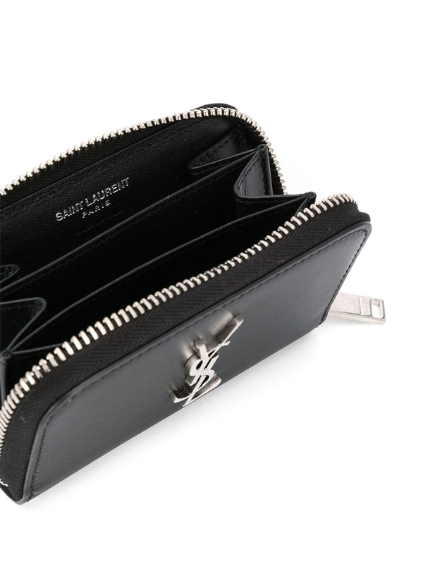 SAINT LAURENT - Cassandra Leather Card Holder - Jente