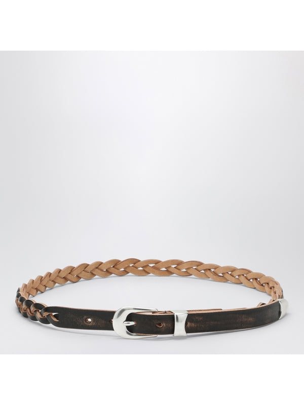 Braided 2cm Leather Belt