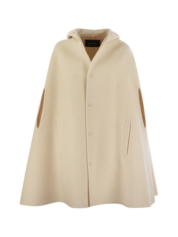 Button-Up Hood
  Wool Cape