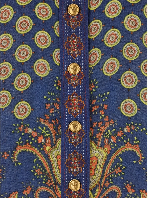 All-Over Printing Linen Shirt