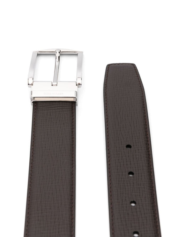 Square Buckle Leather Belt