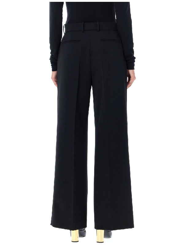 Black Wool Tailored Pants