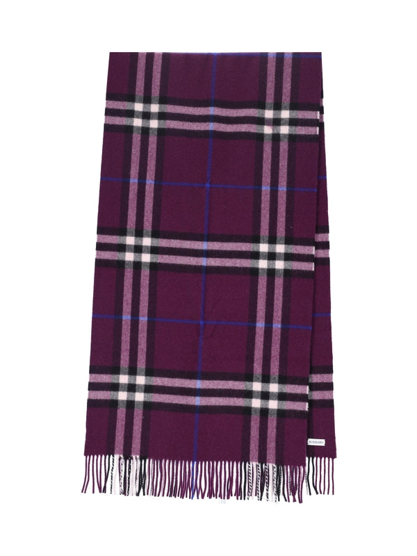 Check Pattern Cashmere Scarf