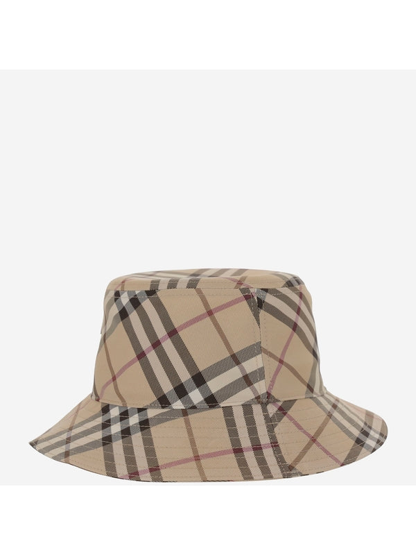 Ekd Logo Check Pattern Bucket Hat