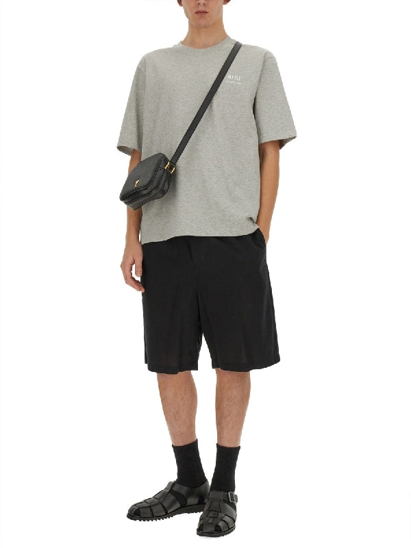 Banded Cotton Bermuda Shorts