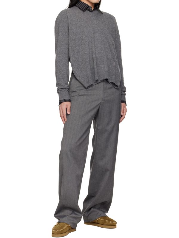 Back Cutout V-Neck Sweater