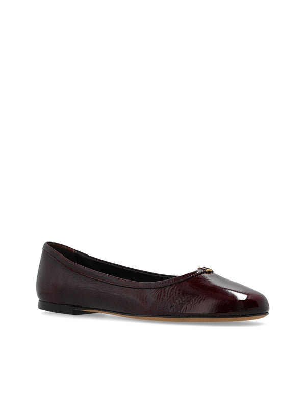 Marcie Glossy Leather Flat Shoes