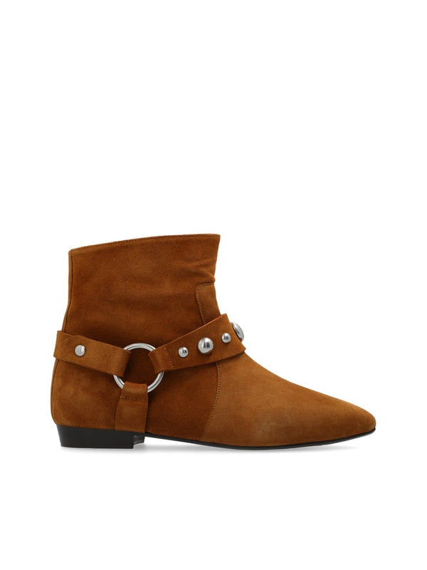 Siago Buckle Suede Ankle Boots