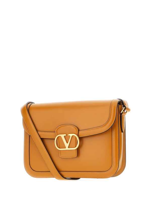 9to5 Logo Leather Shoulder Bag