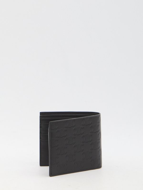 Trioppe Logo Pattern Leather Coin Wallet