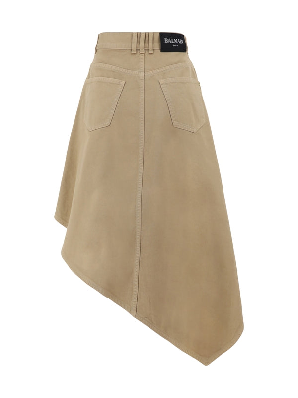 Asymmetric Canvas Skirt