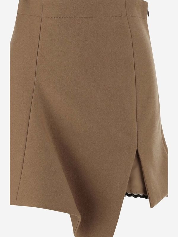 Asymmetric Wool Skirt