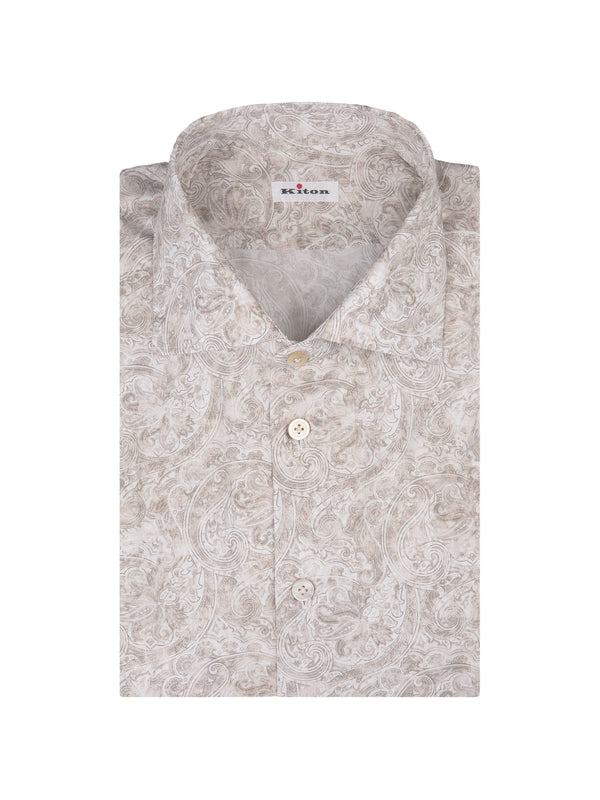 Classic Collar Pattern Cotton Shirt