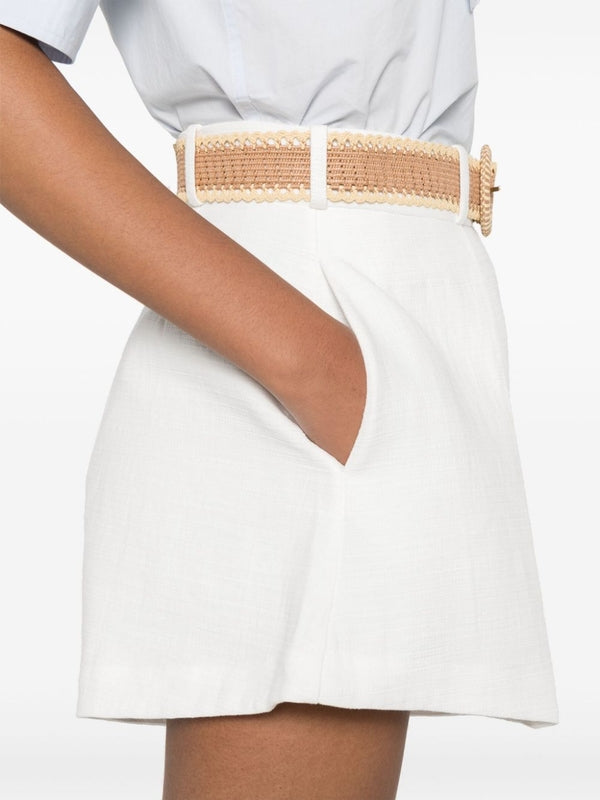 Acacia Belt Detail Cotton Shorts