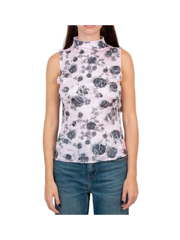 All-Over Flower Printing Sleeveless Top